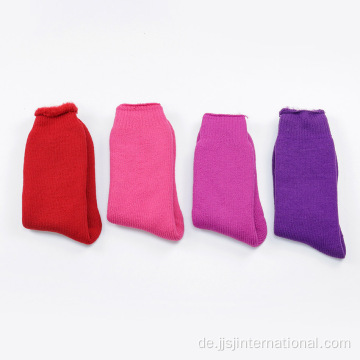 Custom Candy Color Fleece Herbst- und Wintersocken